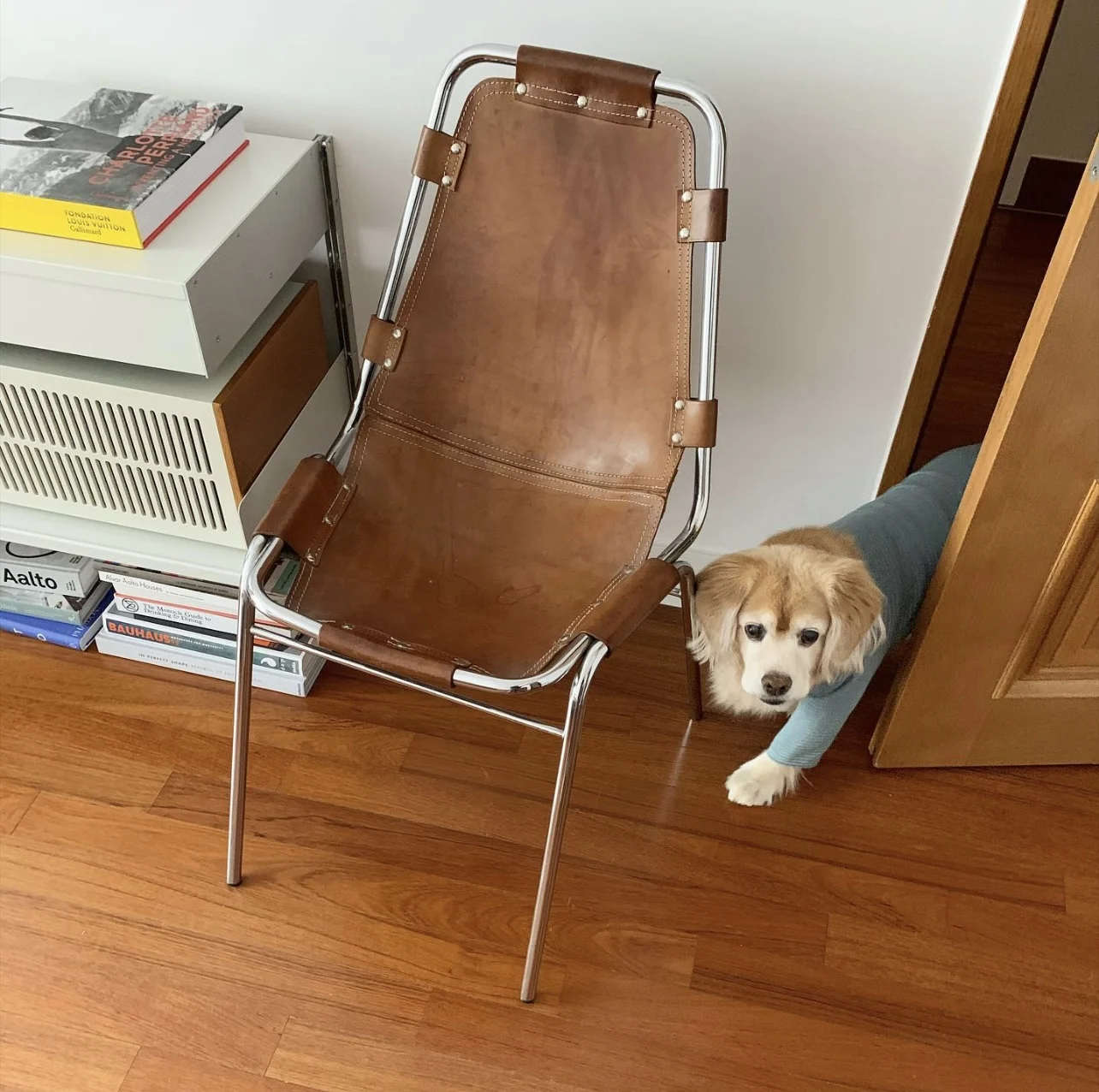 Medieval saddle leather dining chair blogger same Bauhaus office chair