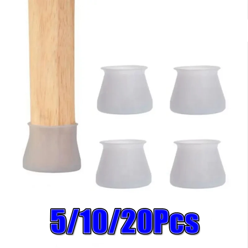 Universal Thickened Silicone Chair Foot Cover Protective Pad Non-slip Durable Footrest Cover For Home Table Chair Legs
