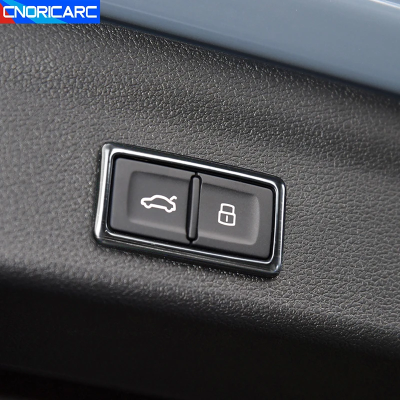 Наклейки на рамку переключателя багажника автомобиля, накладка для Audi Q5 FY 2018-22, наклейка на кнопку задней двери, аксессуары для интерьера, модифицированная нержавеющая сталь