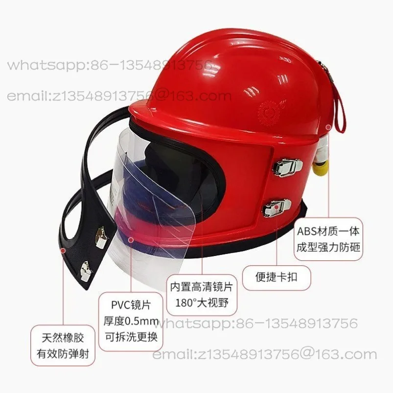 Mobile high pressure sandblasting machine ABS material sandblasting helmet spray protective cap can be installed thermostat