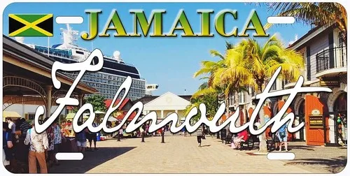 Falmouth Jamaica Novelty Car License Plate Aluminum