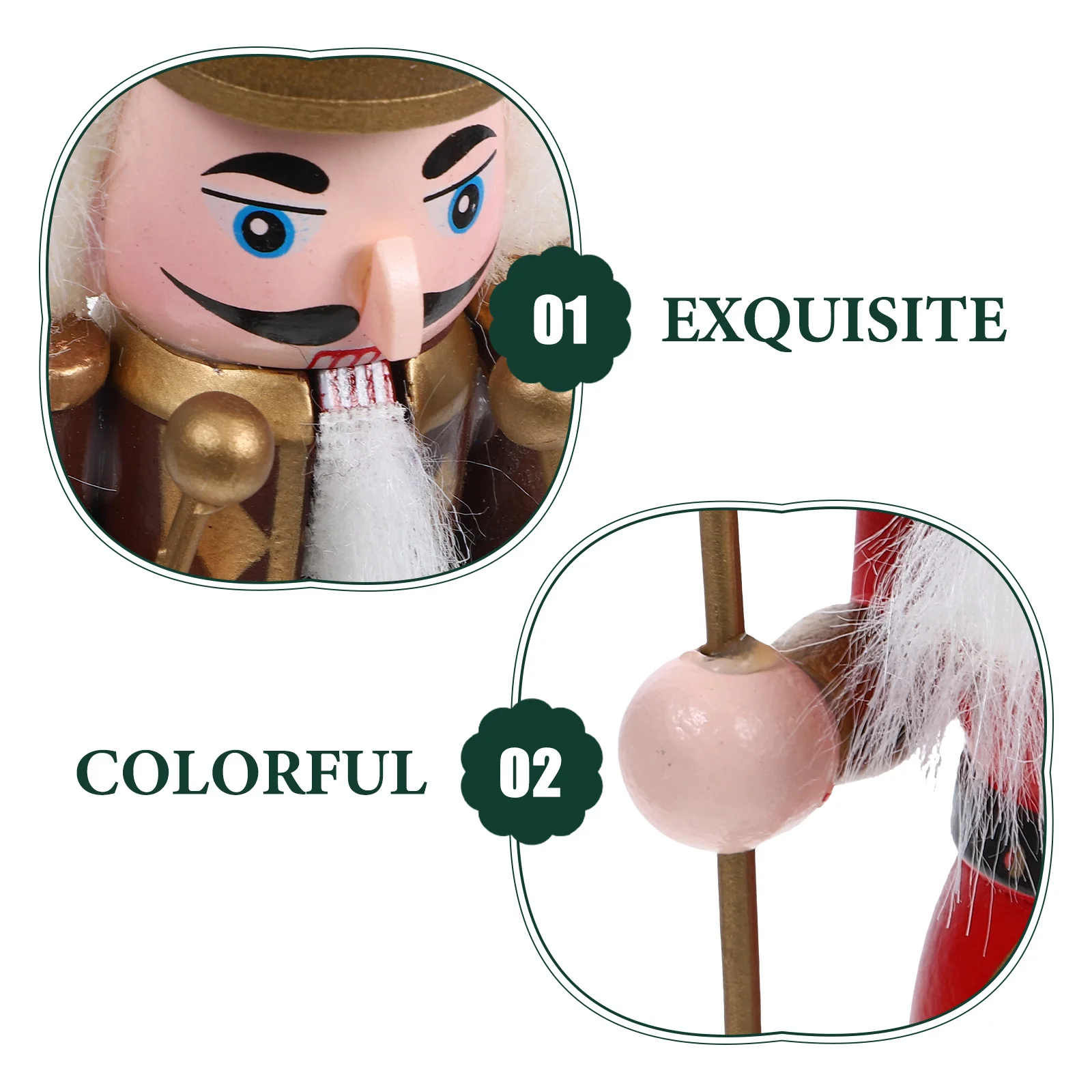 

4pcs Wooden Christmas Nutcracker Decor Christmas Decoration Desktop Ornament Xmas Gift For Kids Home Garden Decor