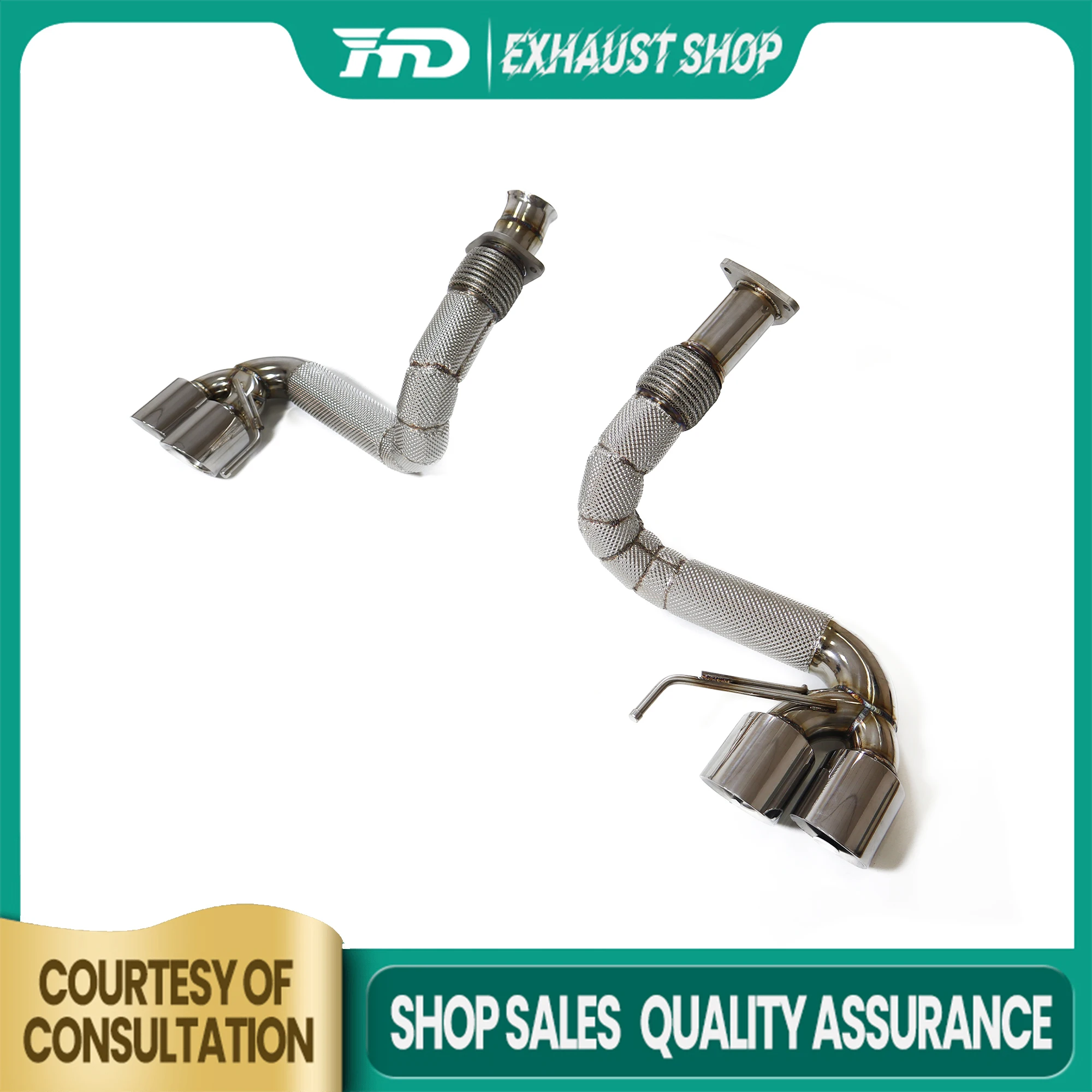 

High Quality Catback For Corvette C8 Z51 6.2L Stainless Steel Exhaust System Discount Tips Non-destructive Installation HMD