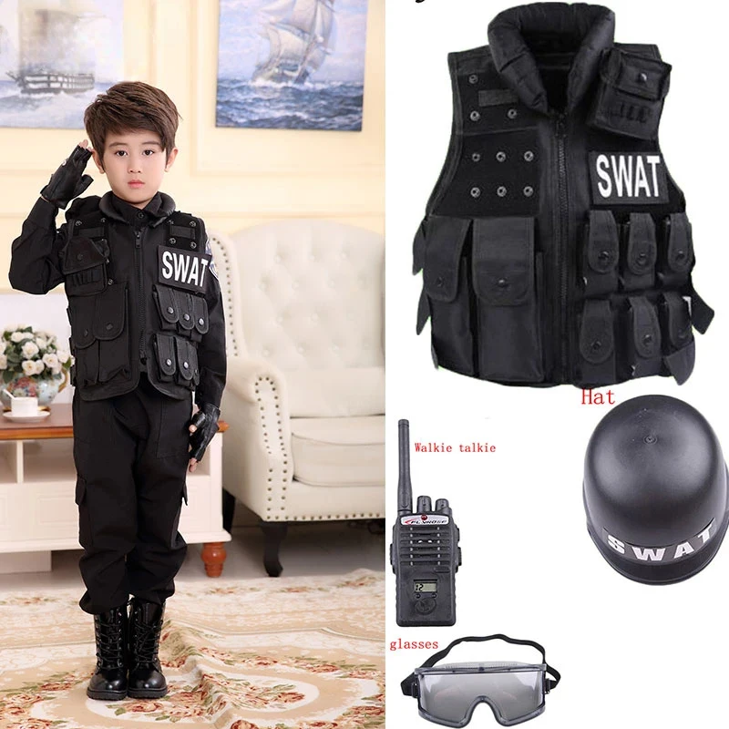 

❤2026❤ Children Hunting Military Tactical Army Vest Kids Airsoft Gear Combat Armor Uniform Boy Girl Swat Police Outdoor Costume❤