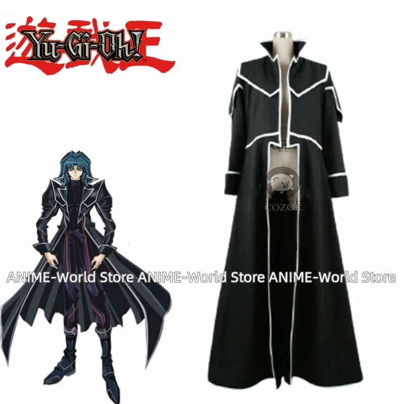 

Anime GX Zane Truesdale Kaiser Ryo Marufuji Only Black Coat Cosplay Costume Custom Any Sizeyxw