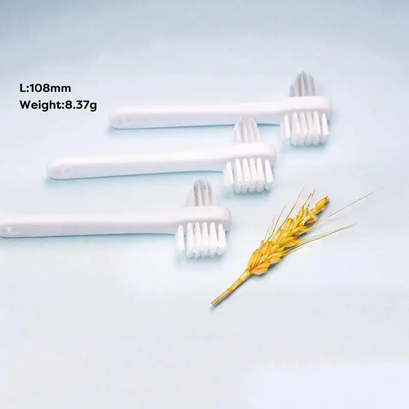 1Pc T-shape Denture Dedicated Brush Toothbrush Dual Head False Teeth Brushes Cleaner~