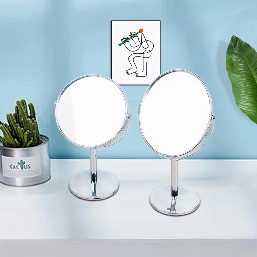 Miroir de maquillage rond de 4 pouces, 1 pièce, Design Chic, Durable et longue durée, Image claire réglable à 360 ° pour une touche rapide