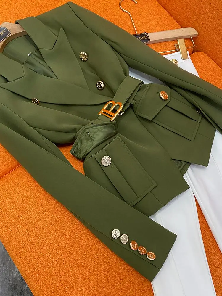 een ket Suit Jaet 여성용 통근 슬레 메탈 블루 디자인 슬림 피트 롱 Sve 코트 캐주얼 Busin 여성용 탑