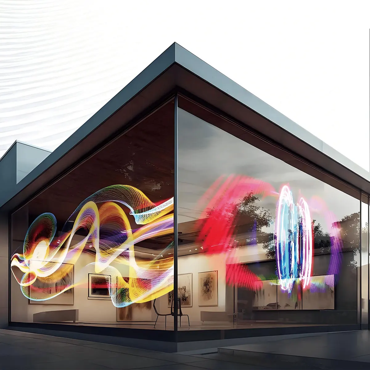 Holographic LED Display Screen Customizable Size Supports Curved Installation Indoor Video Wall for Exhibitions Exhibition Halls