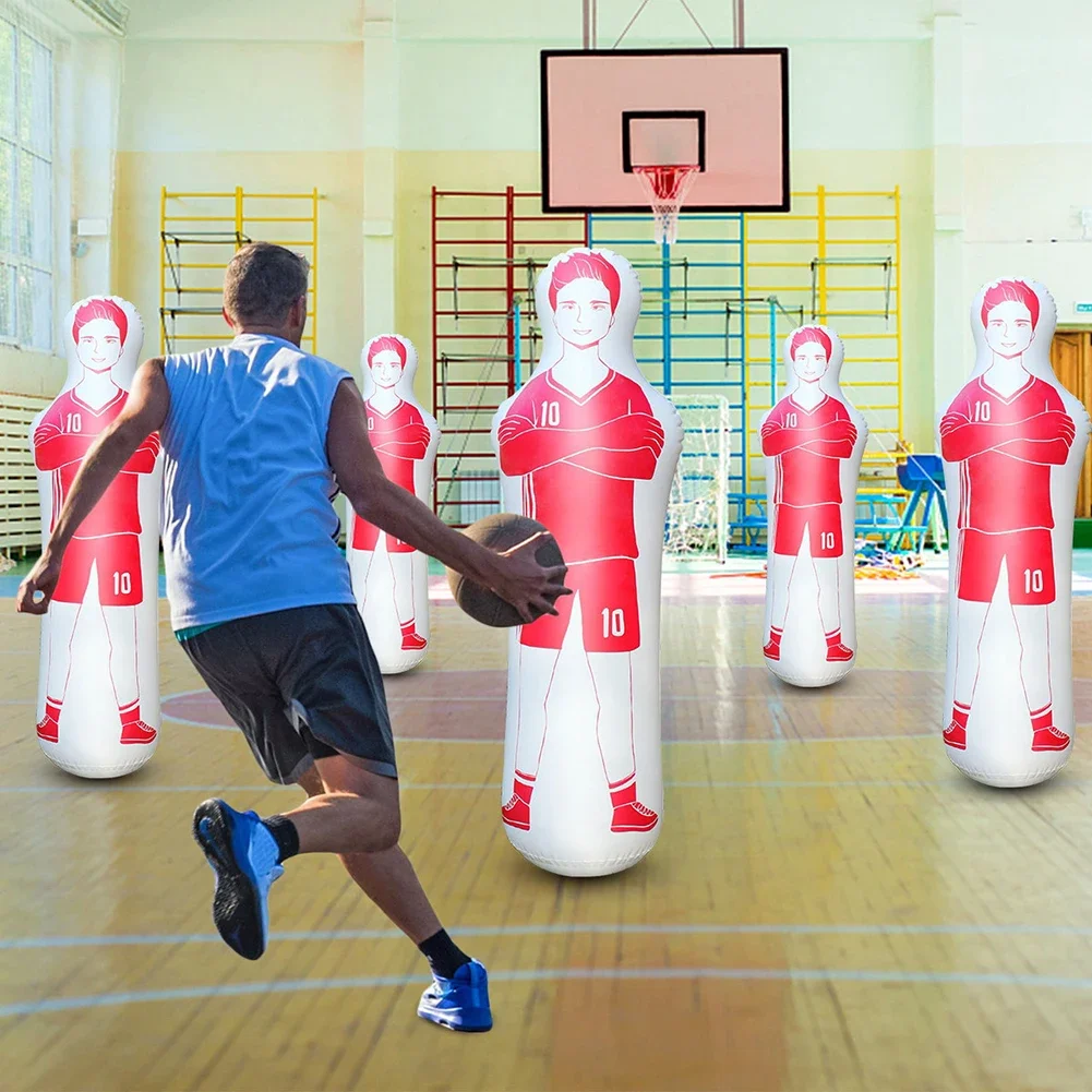 160cm PVC Adult Inflatable Football Training Goalkeeper Soccer Training Dummy Goalkeeper for Kids Standing Boxing Bag Tumbler