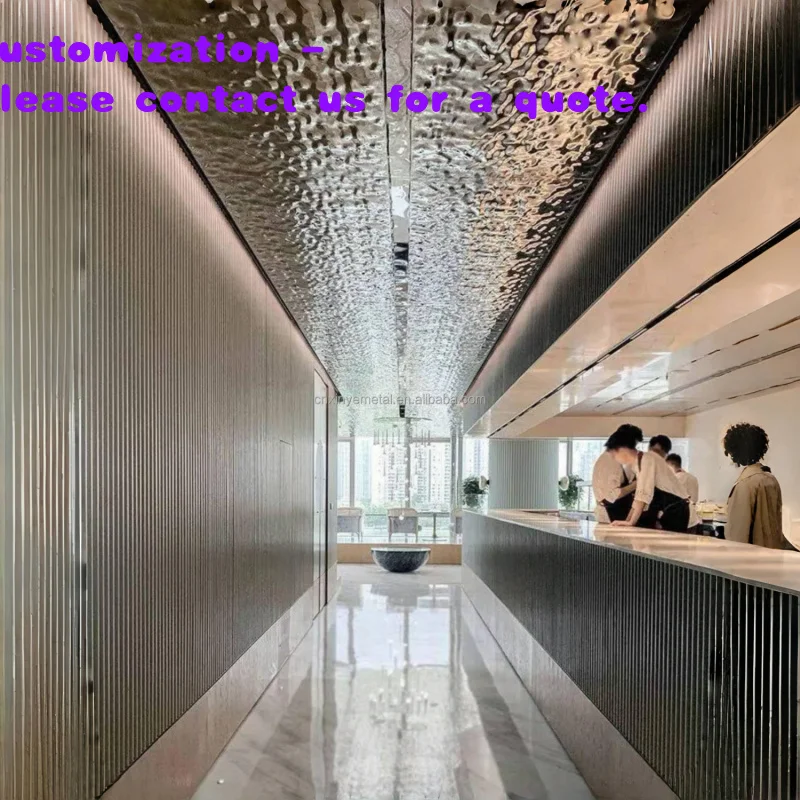 

custom.Customized-Proof Aluminum Honeycomb Ceiling Panel Ripple Design Exterior Composite Building Stainless