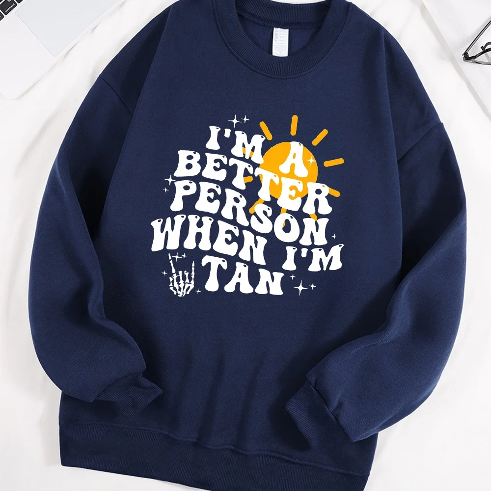 Damen-Sweatshirt mit Rundhalsausschnitt, Buchstaben-Druck, lässig, lockerer Stil für Herbst und Winter, bequeme Streetwear, Polyester-Spandex