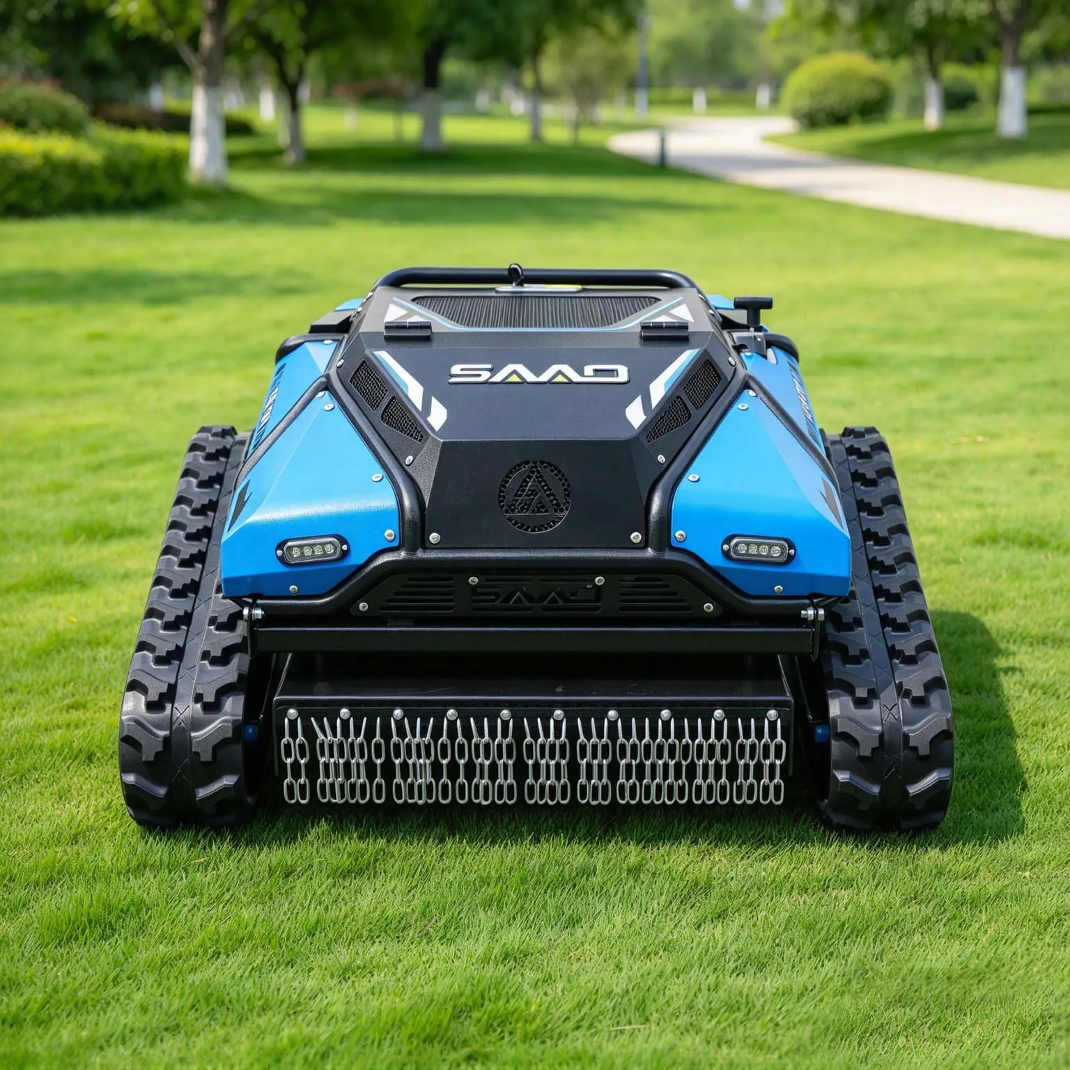 SAG-600 High Grip Tracked Remote Control Slope Mower SAAO for Rough Ground Ditches Embankments and Orchards