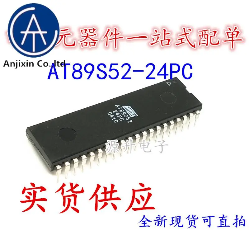 5 pces 100% original novo AT89S52-24PC at89s5224pc pacote dip40 mcu chip