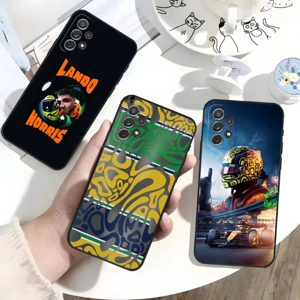 F1 4 L-Lando N-Norris Phone Case For Samsung S25,S24,S21,S22,S23,S30,Ultra,S20,Plus,Fe,Lite,Note,10 Black Soft Shell