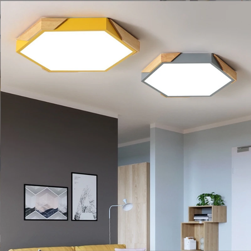 

Nordic Solid Wood Bedroom Ceiling Light Originality LED Study Restaurant Chandelier Modern Indoor Decorate Luminaires