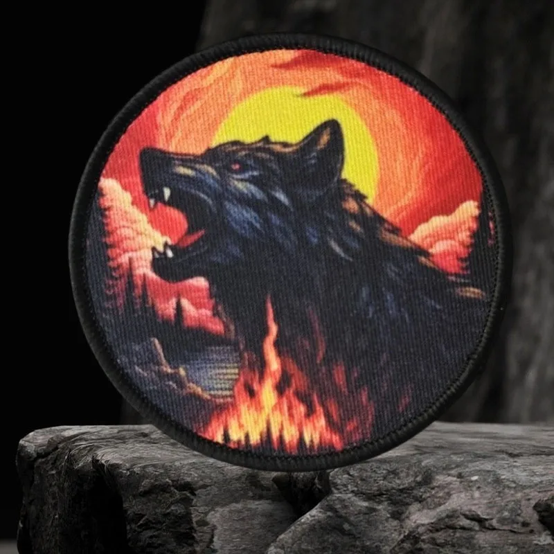 2026 neue taktische Aufnäher, Black Wolf King-Moralabzeichen, Armbänder für Rucksäcke, Hüte, Kleidung, taktische Ausrüstung. Haken und Schlaufe