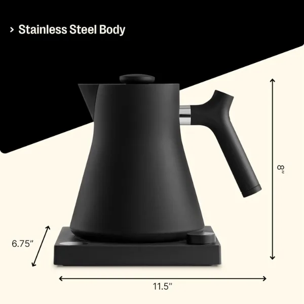 Fellow Corvo EKG Electric Tea Kettle - Electric Pour Over Coffee and Tea Pot - Quick Heating Electric Kettles for Boiling Water