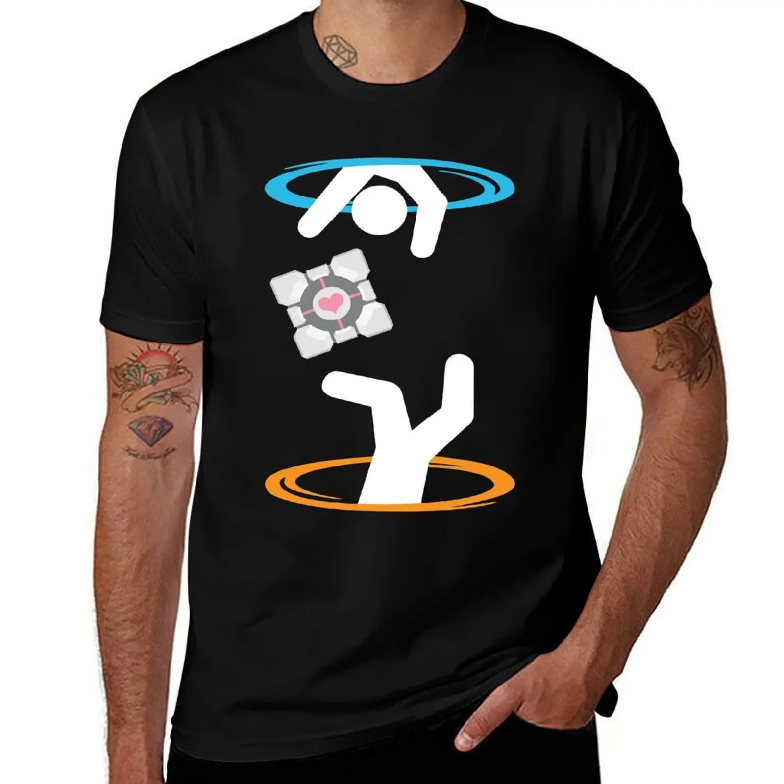 Lose The Companion Cube T-Shirt Fashion Pattern Printed Tee Shirt T-Shirt