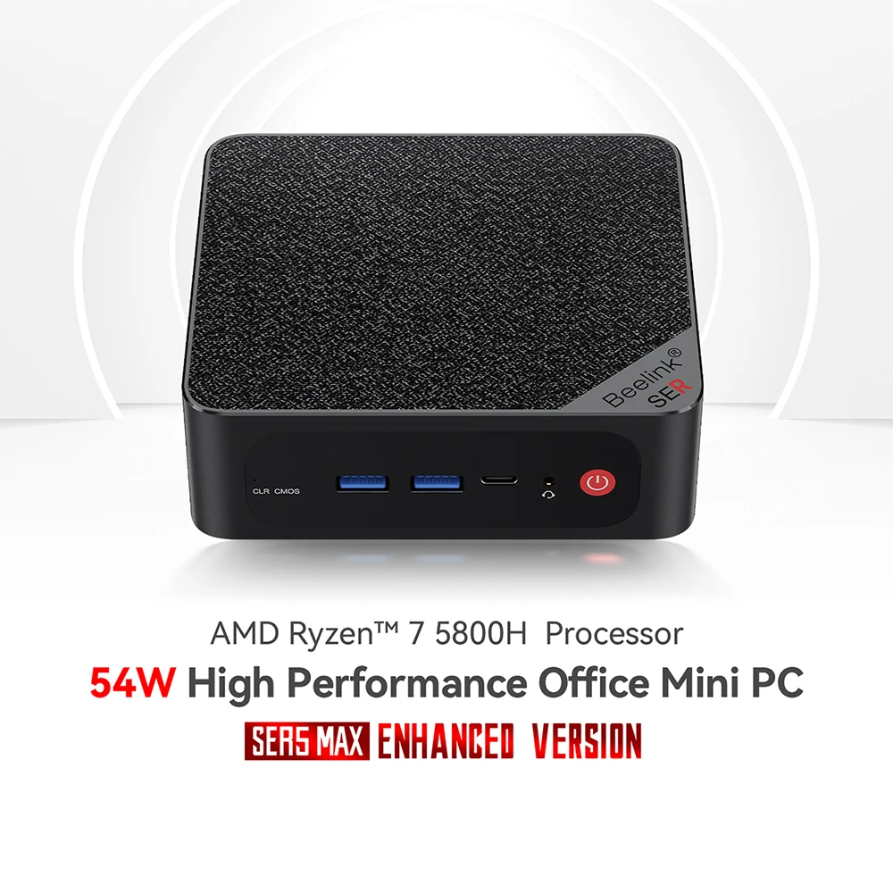 Beelink SER5 MAX 5800H WiFi6 Mini PC AMD Ryzen SER5 Pro 5800H DDR4 16GB 32GB 500GB 1TB SSD BT5.2  1000M Desktop Game Computer