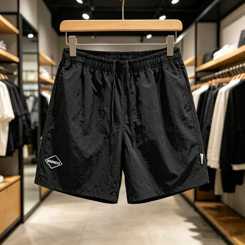 Diamond Print Label Madness MDNS Shorts Black Green Short Pants Men Women Quick Dry Loose Drawstring Mesh Pockets Shortpants