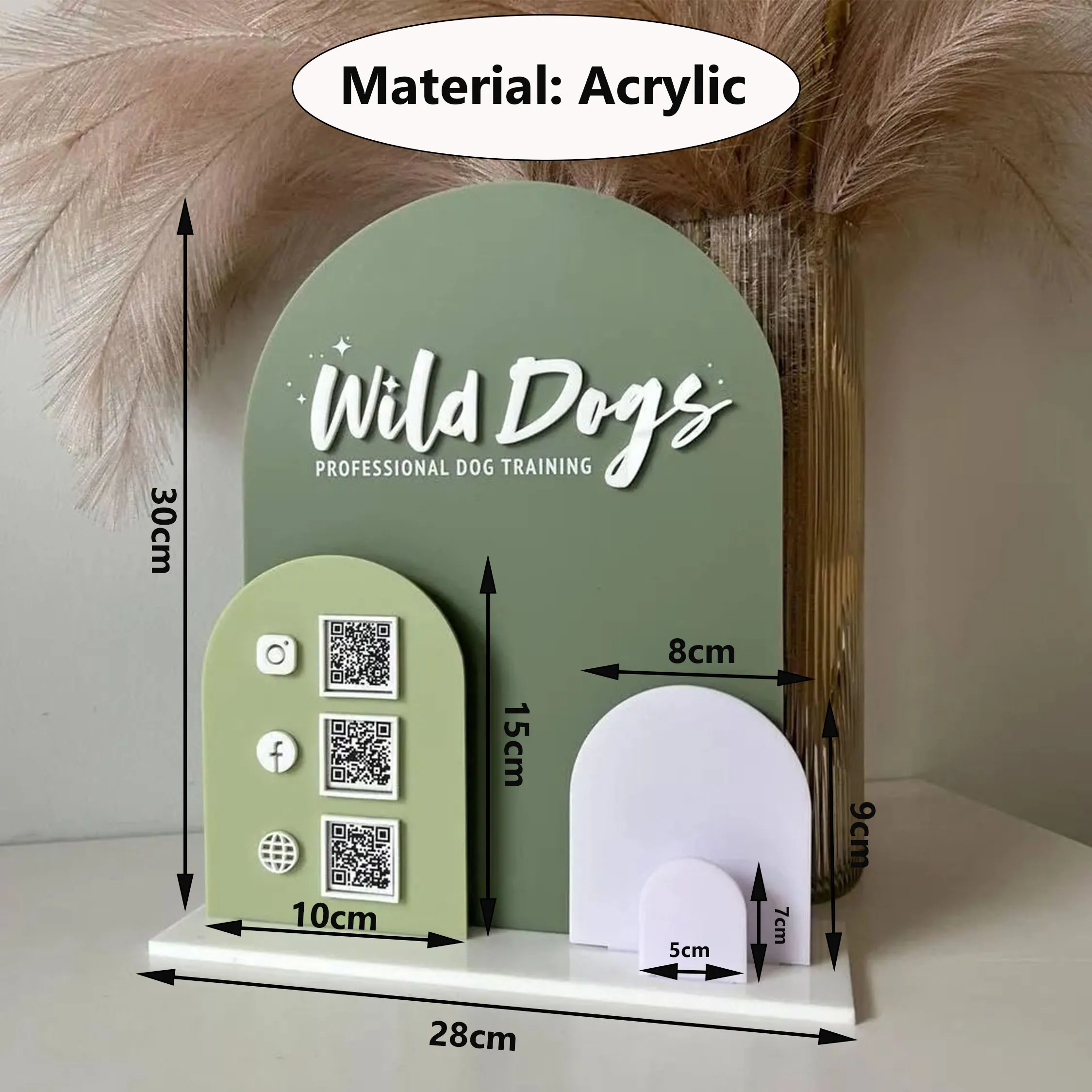 Personalized QR Code Acrylic Desktop Stand 3D Icon Suitable For VIP Business Merchants To Obtain Comments And Payment Ornaments