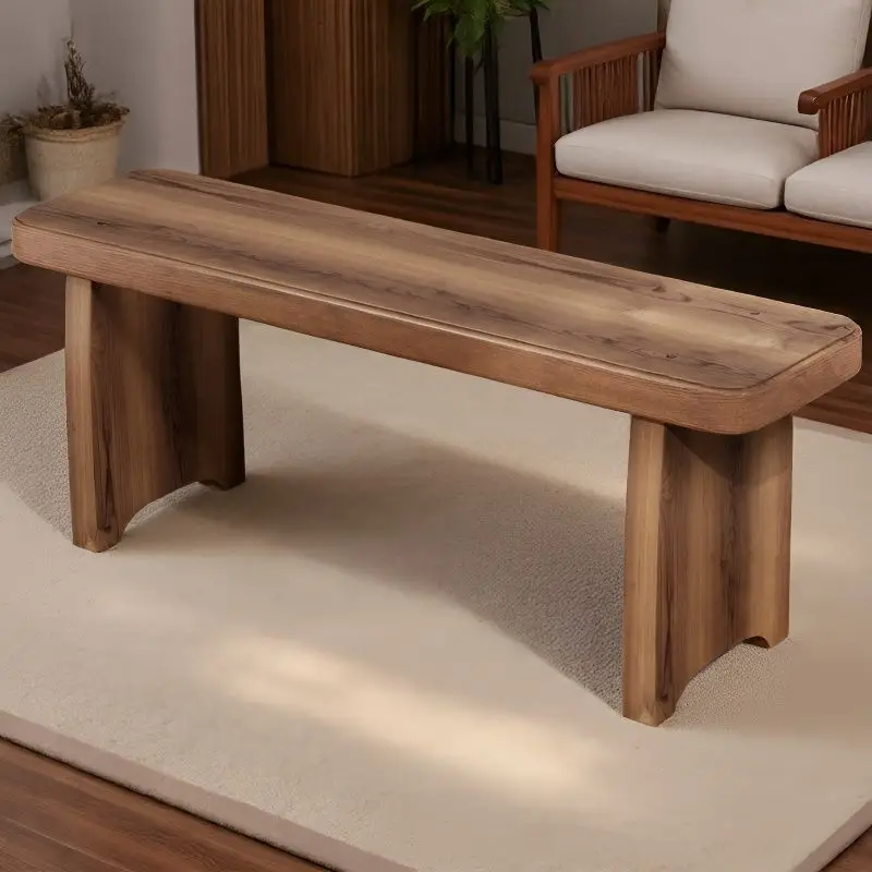 Solid Wood Long Bench Dining Stool Chair Home Nordic Shoe Changing Bench End of Bed Minimalist Creative Dining Wooden Bench New