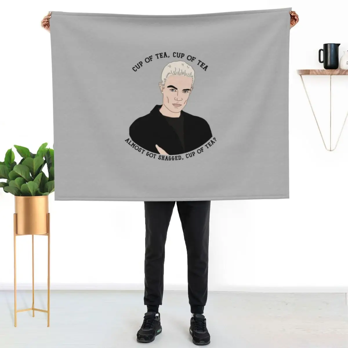 Spike Tea Quote BTVS Throw Blanket Travel Sofa Quilt Luxury Thicken Bed Winter beds Fashion Sofas Blankets