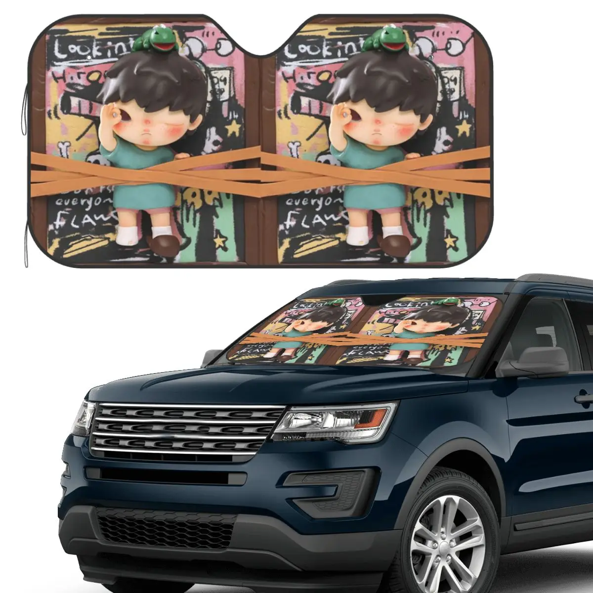 

Hirono Seeing Sunshade Windscreen Car Front Windshield Window Sun Visor Accessories Covers