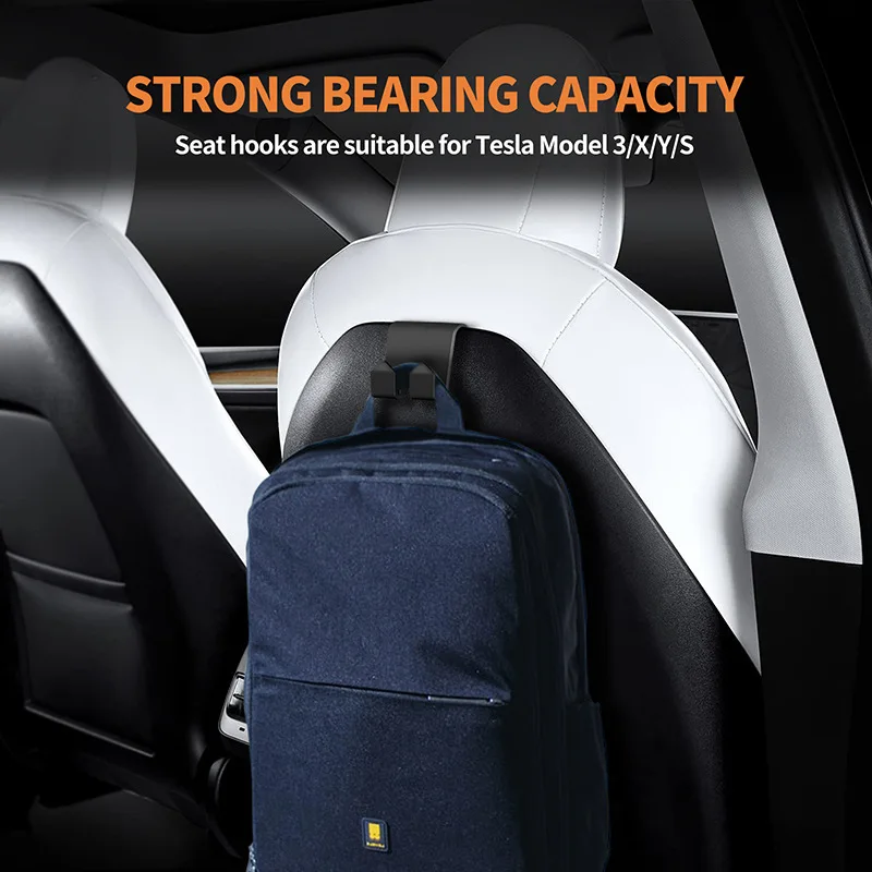 2023 New Car Seat Headrests Hooks Plastic Storage Holder for Tesla Model 3/Y 21 Years After The Car Dedicated Accessories