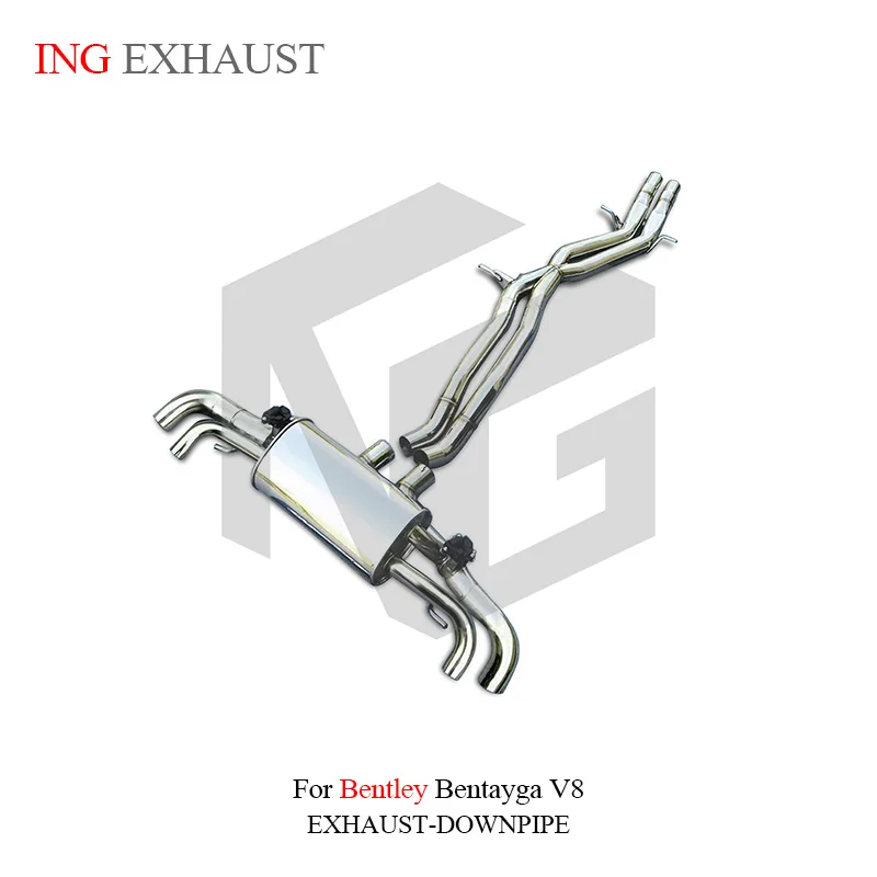 ING Stainless Steel 304 Catback Pipe for Bentley Bentayga 4.0T RS Muffler Engine Remote Valve Accessories Auto Exhaust System