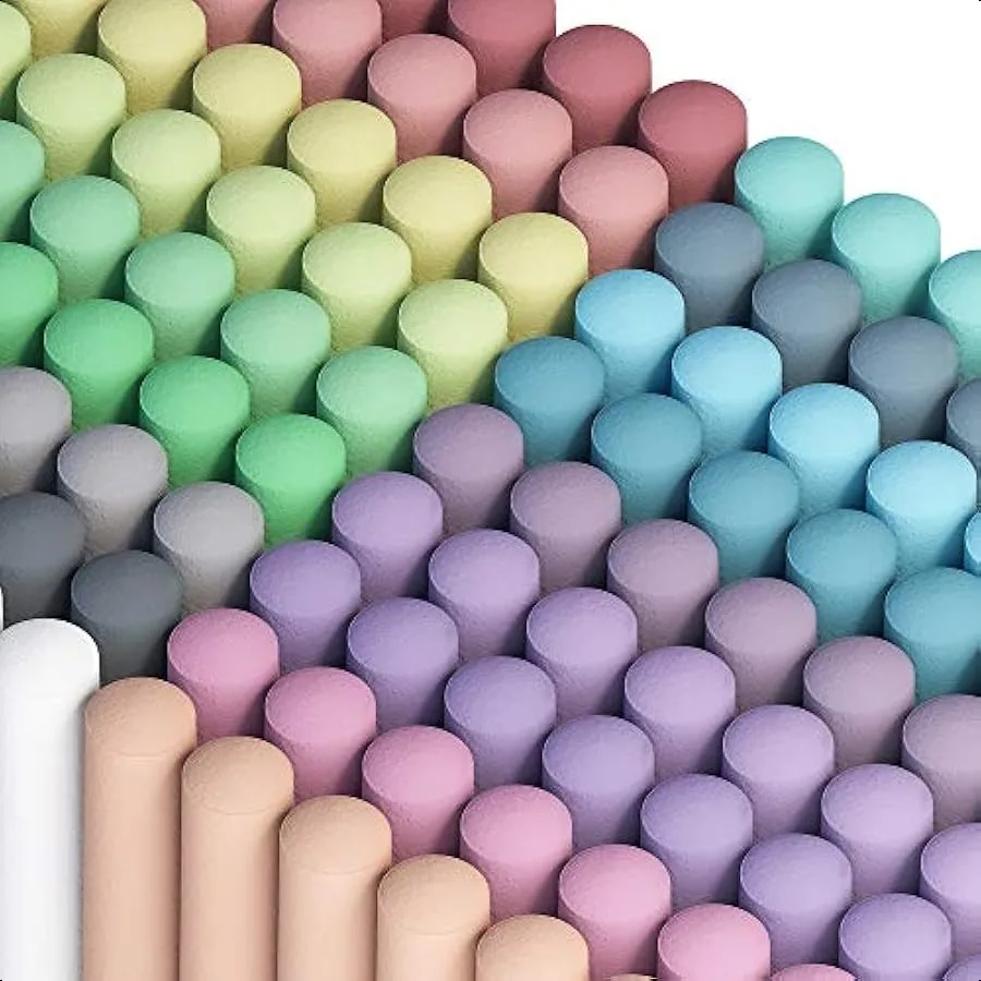 

Sidewalk Chalk 162 Pack 18 Colors Sidewalk Chalk Set For Jumbo Chalk Bulk Great for Family Paint on Sidewalk Wall School Drivew