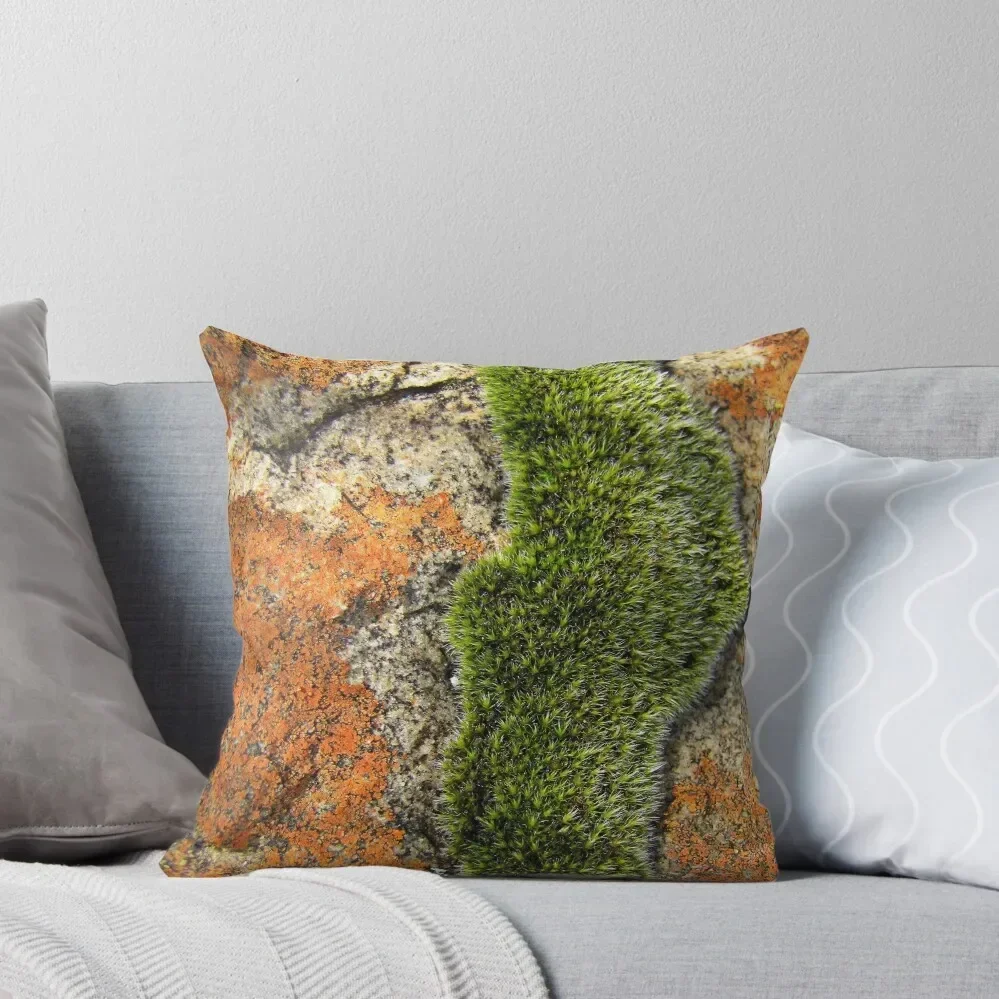 

Moss on a sandstone rock Throw Pillow Luxury Living Room Decorative Cushions home decor items Cushions For Children pillow