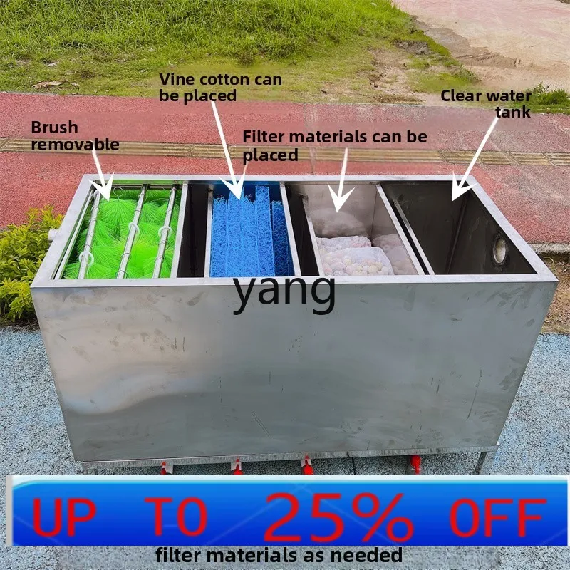

lmm stainless steel filter box outdoor koi fish pond bottom sewage drainage upper filter box