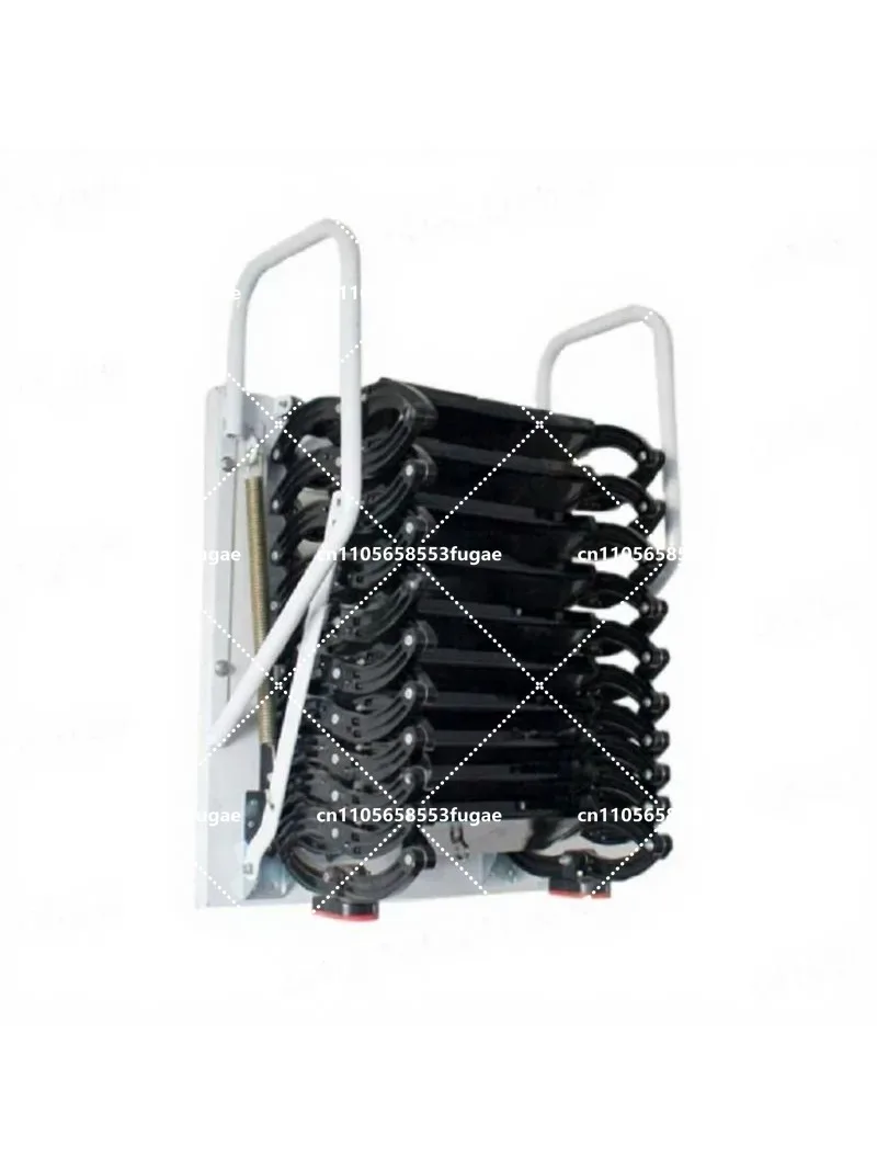 300kg Wall Mounted Telescopic Folding Attic Ladder, Outdoor Aluminum Alloy Retractable Staircase for Loft Access