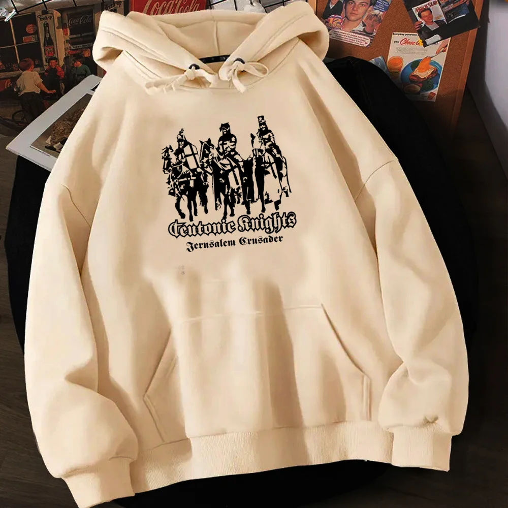 Knights Templar hoodies women 90s graphic funny vintage pulls clothing female Korean style Pullover