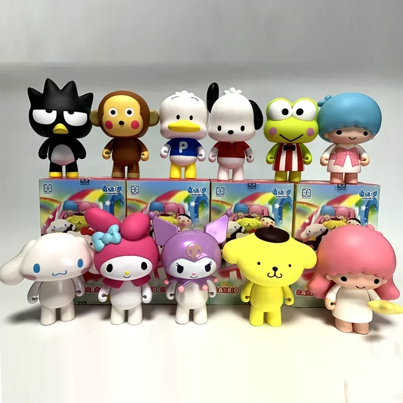 Sanrio Characters Kello Kitty Cubbanirikk Monkichi Melody Blind Box Doll Gifts Toy Model Anime Figures Collect Ornaments