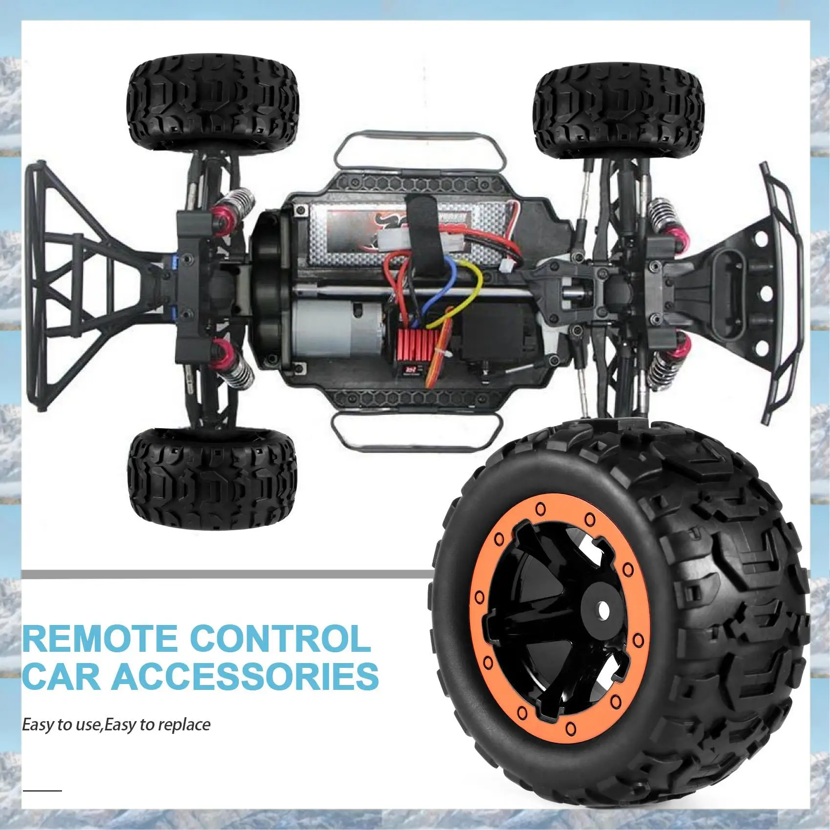 

Экологически чистые 4 шт. большие шины для расширения шин для Wltoys 144001 124016 124018 124019 12428 Haiboxing 16889 Обновление радиоуправляемого автомобиля Par