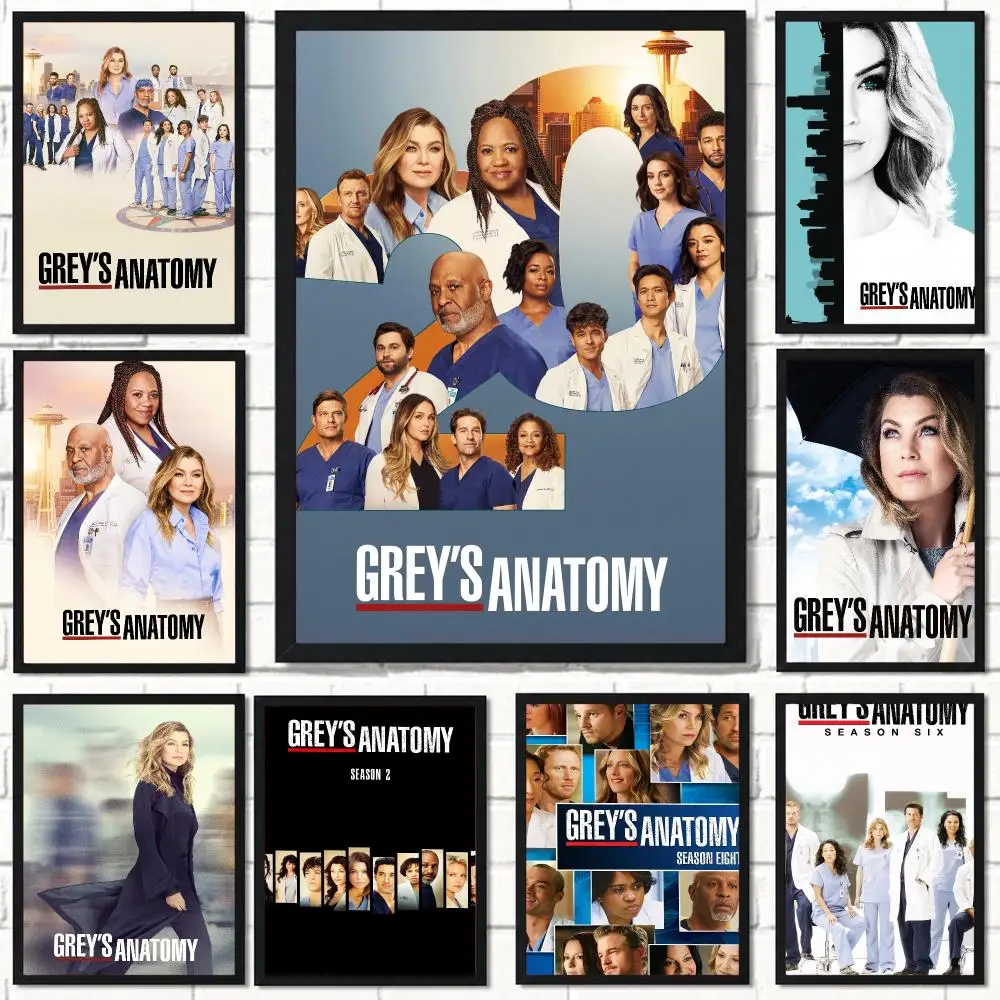 tv series G-Greys Anatomy-Y Poster Self Adhesive Wall Decor for Modern Home Cafe Office and Bar