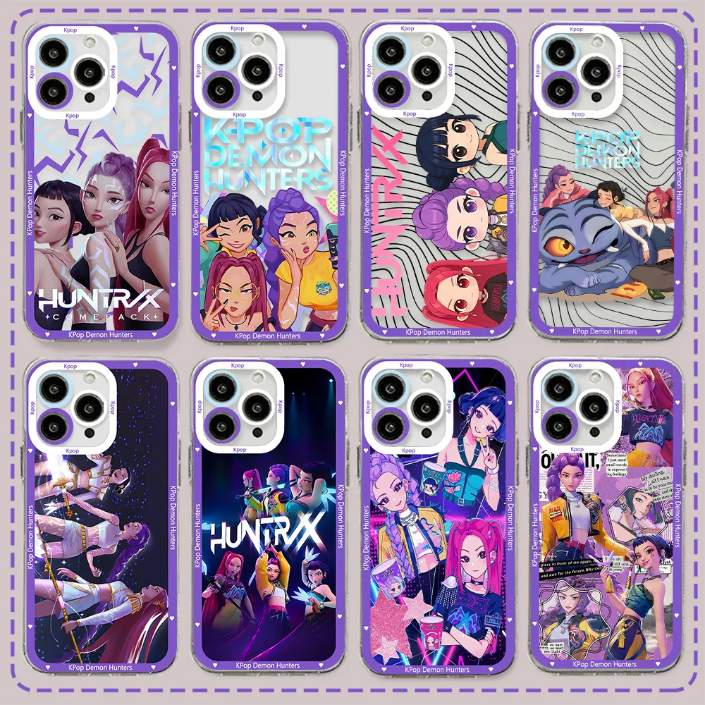KPop Demons H-Hunters Phone Case For Samsung S26 S25 S24 S23 S22 S21 S20 FE Note20 Note10 Plus Ultra Lite Edge 5G Clear Soft TPU