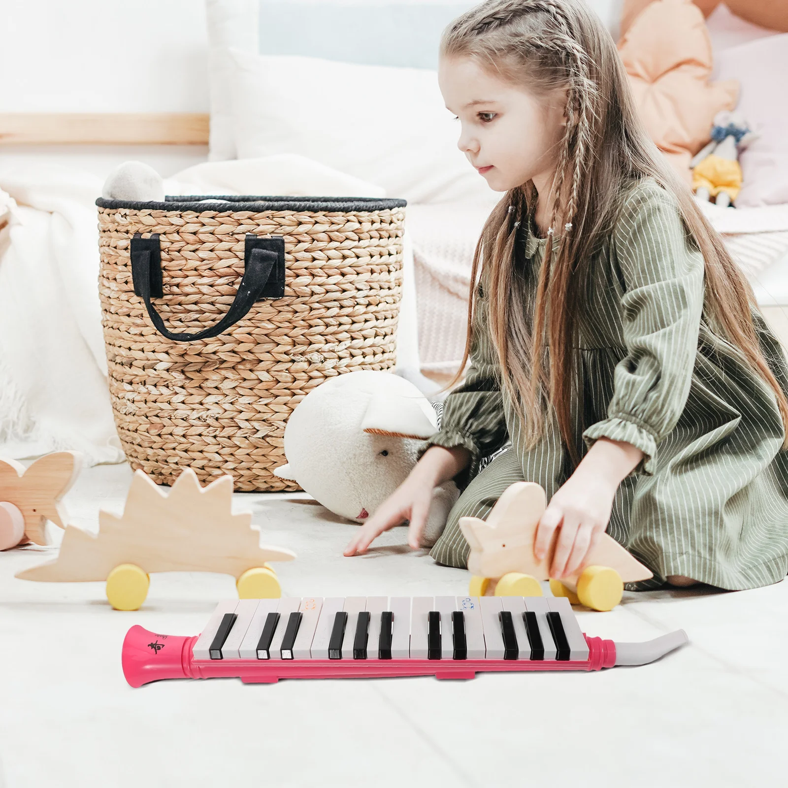 

27 Keys Mouth Organ Harmonica Piano Keyboard Wind Instruments Toy Kids Educational Musical Plastic Horn Beginner Professional