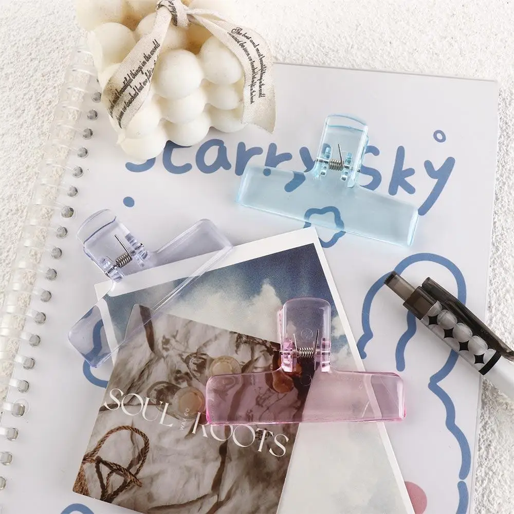 Korean 2pcs Student Stationery Bookmark Binder Dovetail Clamp Test Paper Page Holder Fixing Clips Paperclips Memo Clip