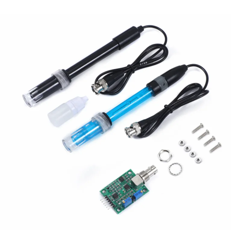 Liquid PH 0-14 Value Detection Regulator Sensor Module Monitoring Control Meter Tester + BNC PH Electrode Probe For Arduino