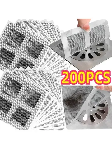 Disposable Shower Drain Hair Catcher Mesh Shower Drain Covers Floor Sink Strainer Filter Hair Stopper For Bathroom Kitchen