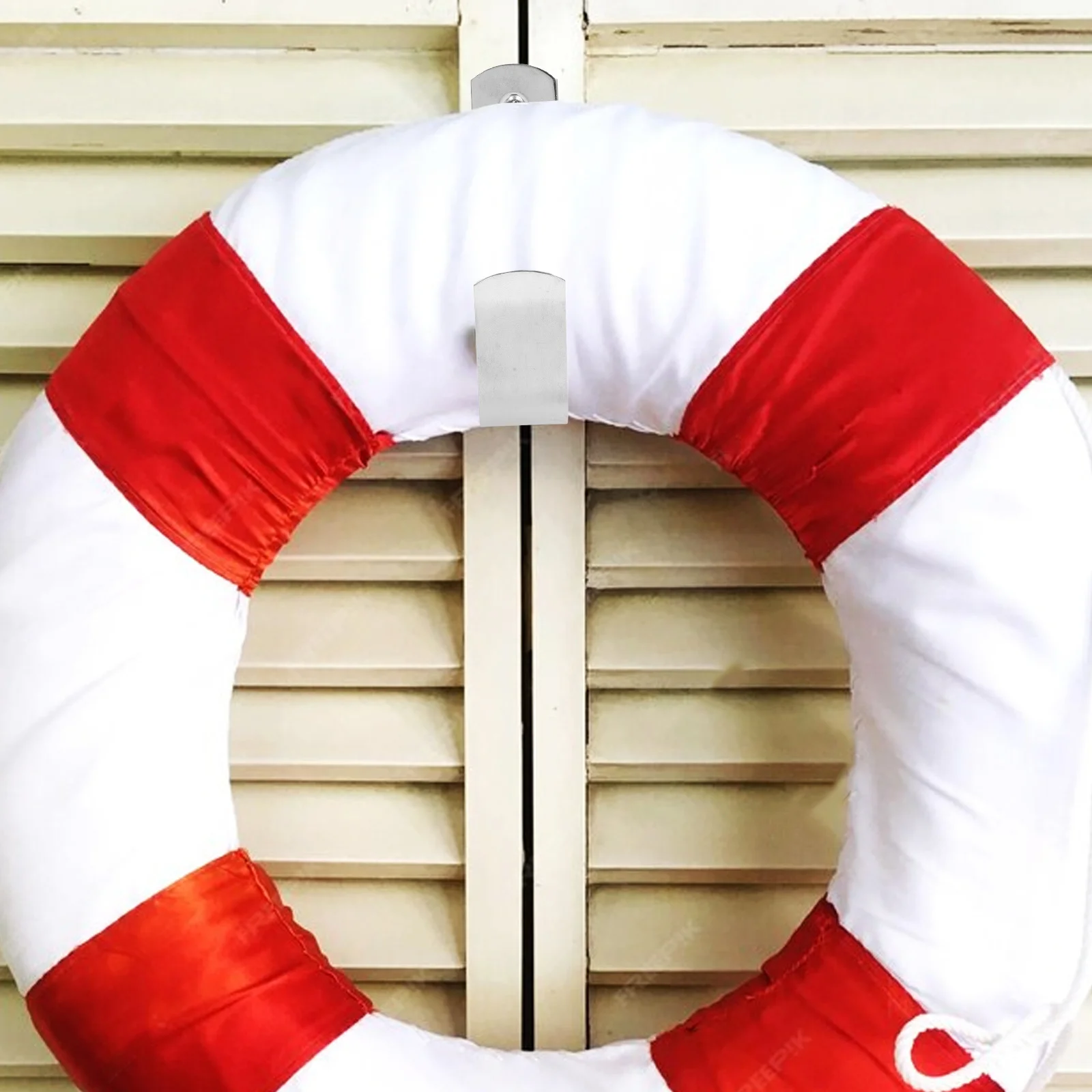 

Stainless Steel Life Ring Bracket Large Size for Various Buoy Types Easy Ship Railing Installation Compact