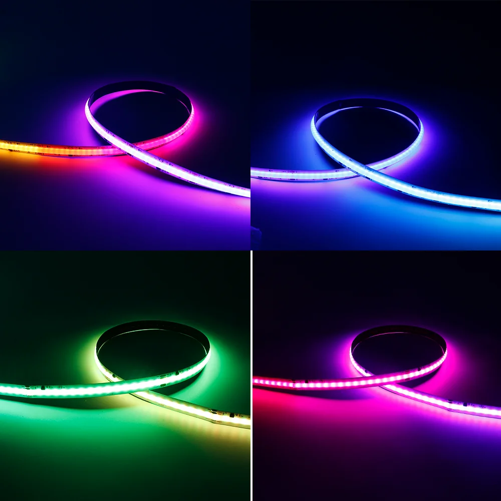 WS2811 RGBIC COB LED Strip Runing horse Full Dream Color Flexible linear led Light 360/576/720leds/m Lighting Tape DC12V/24V