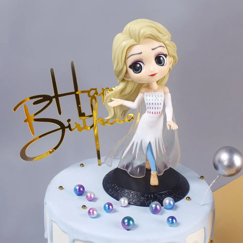 Prinzessin Q Elsa Anna Figuren PVC-Modell Puppe Action-Sammlerfigur Spielzeug für Kinder Geschenk Schreibtisch-Dekoration – Detail 12