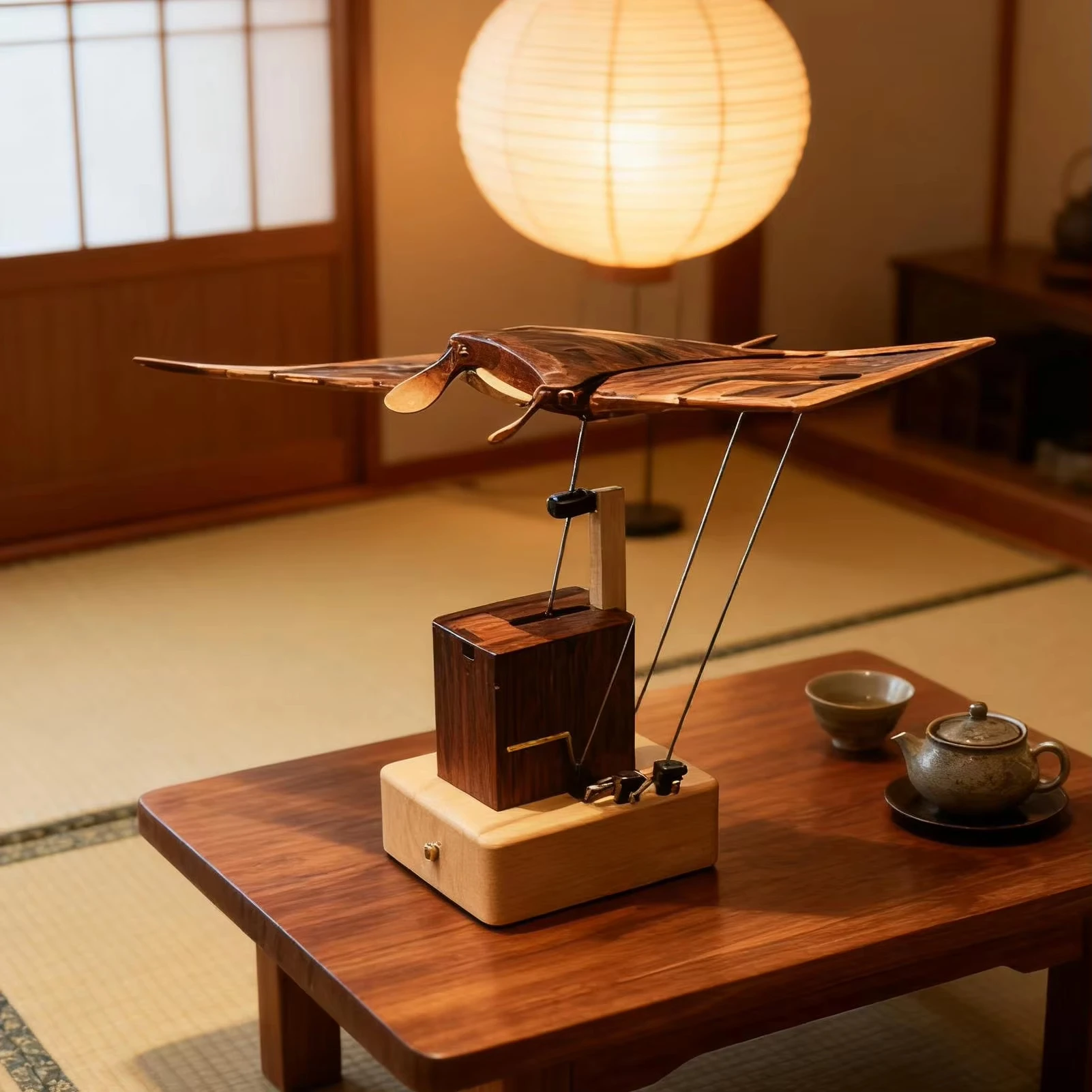 Animal Figurines Handmade Manta Ray Swimming Motion Figures Realistic Sculptures for Porch Indoor Shelf Office Holiday Birthday