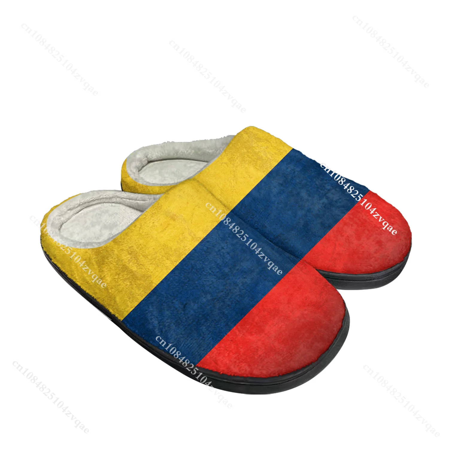 Colombia Flag Bogota Home Cotton Slippers Mens Womens Plush Bedroom Casual Keep Warm Shoes Thermal Indoor Slipper Custom Shoe