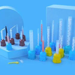 Dental Impression Mixing Tips Silicone Rubber Gun Conveying Mixing Head Disposable Impression Nozzles Dentistry Materials